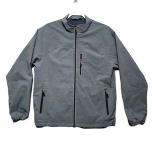 PGA TOUR Mens Gray Lightweight Full Zip Golf Jacket Size Large‎ Windbreaker